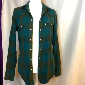 Levi’s turquoise flannel